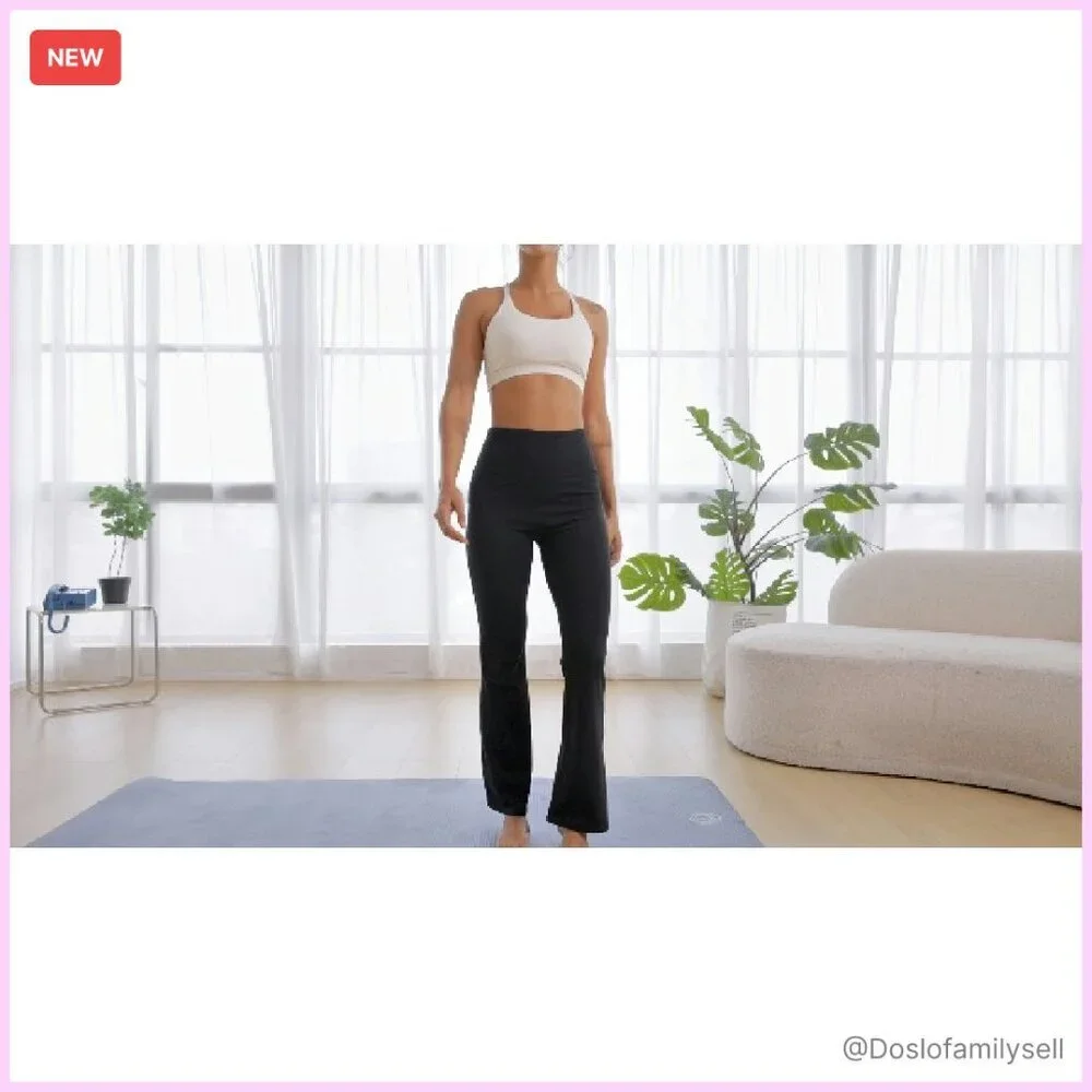 High Waisted Flare Leggings Seamless Yoga Pants Tummy Control Bootcut - Picture 8 of 8